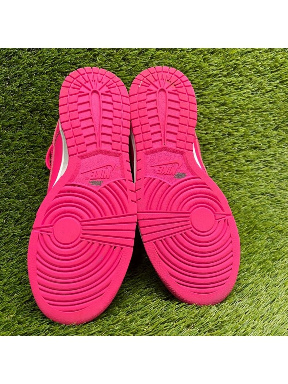 Nike Dunk Low Womens Size 8.5 Pink White Athletic Walking Leather Shoes Sneakers - Picture 7 of 10